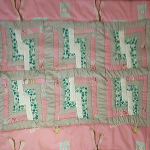 Pink and White Quilt For Baby Girl